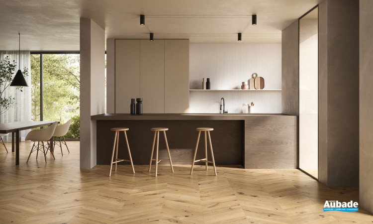 Collection Solovere par Ceramiche Piemme en chevron coloris Loft