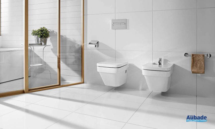 WC et bidet suspendus en porcelaine collection Dama-N de Roca