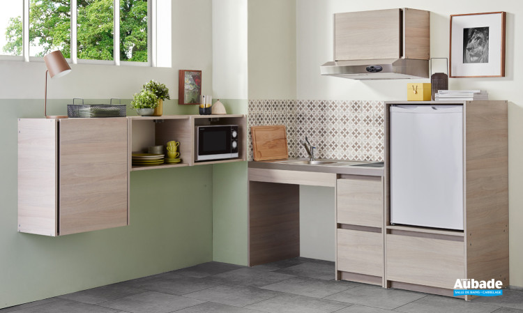 cuisine meuble urban pmr chene gris de moderna