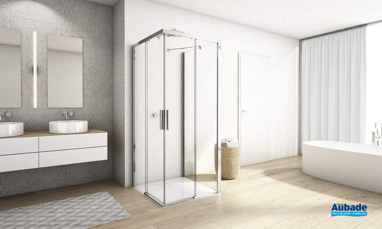 Paroi de douche Divera Accès d'angle montage en U de Ronal