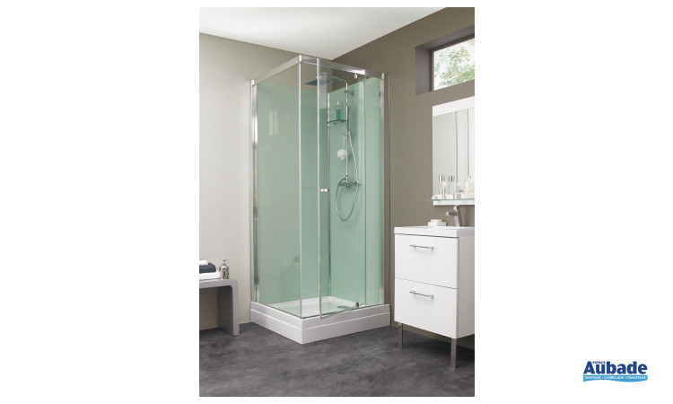 Cabine de douche complète Eden de Kinedo en verre avec robinet de douche à effet
