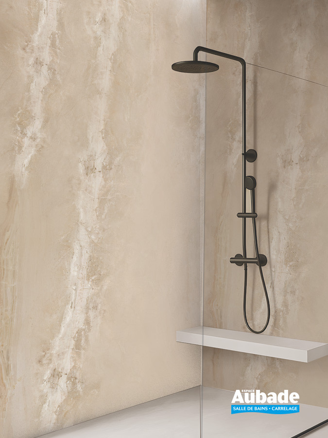 Panneaux muraux Deco douche finition marbre latte