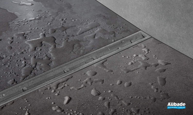Caniveau filant design Cove, coloris Gris de Schlüter Kerdi-Line-Vario