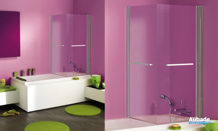 Pare-baignoire Iloa Atelier du Bain avec 1 volet pivotant