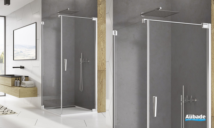 Barre de seuil pour porte de douche aluminium brillant 120 cm