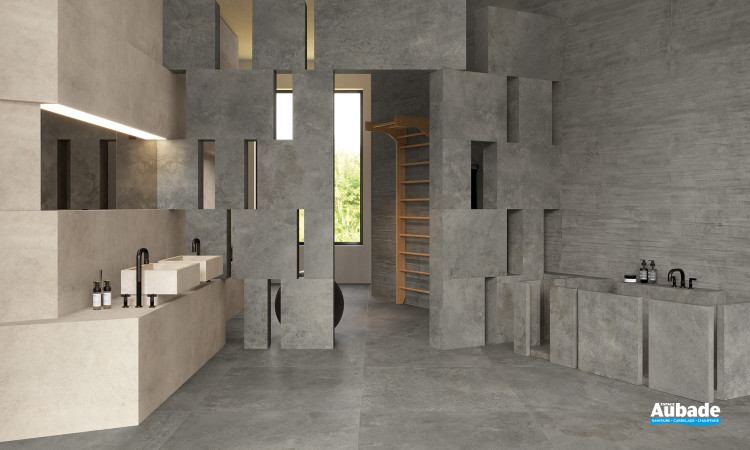 Collection Fabrika par Emil Ceramica en coloris Grey et décor Kalco Grey