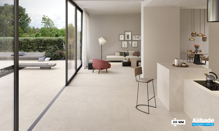 Collection Mapierre par Emil Ceramica en coloris Blanc Noble et décor Ligne Blanc