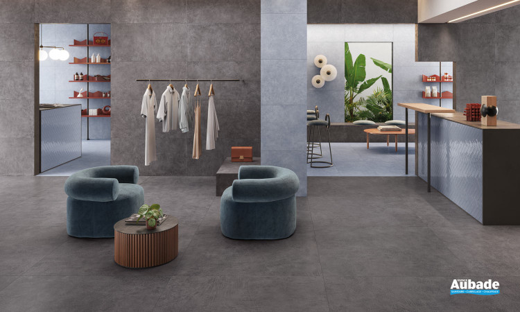 Collection Sixty par Emil Ceramica en coloris Anthracite/Cielo