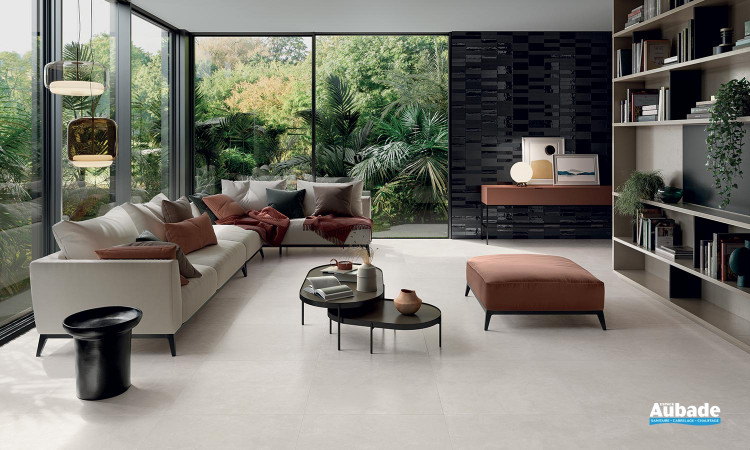 Collection Totalook par Emil Ceramica en coloris Bianco et décors Antracite Majolica Matt et Lux