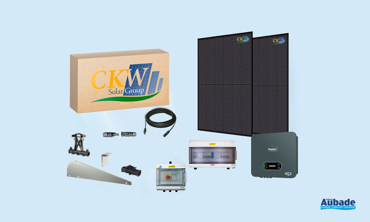 Kit solaire triphasé 6kW avec ondulateur pour toiture plate de CKW Solar