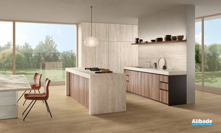 Collection Stone Lab par Fondovalle en coloris Travertino