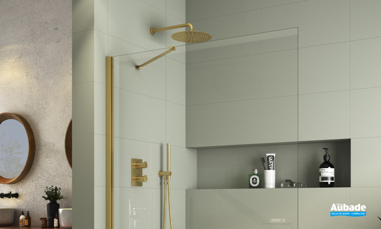 Pack douche encastré Omega Or brossé PVD de Cristina