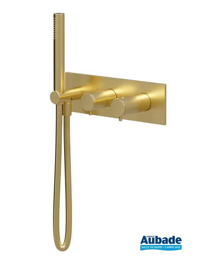 Façade thermostatique TRIVERDE Or brossé de Cristina Ondyna