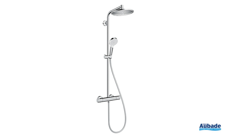 hydrotherapie colonne de douche crometta s ecosmart  de hansgrohe