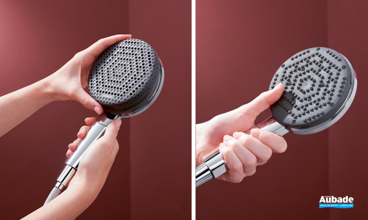 Douchette Raindance Alive avec grille amovible pour un nettoyage facile