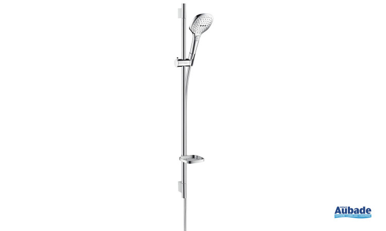Set Raindance Select E 120 de Hansgrohe avec douchette à main et barre de douche design