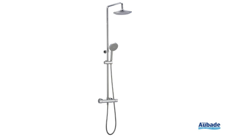 Combi douche thermostatique Rondo Plus de Huber avec douche de tête ronde