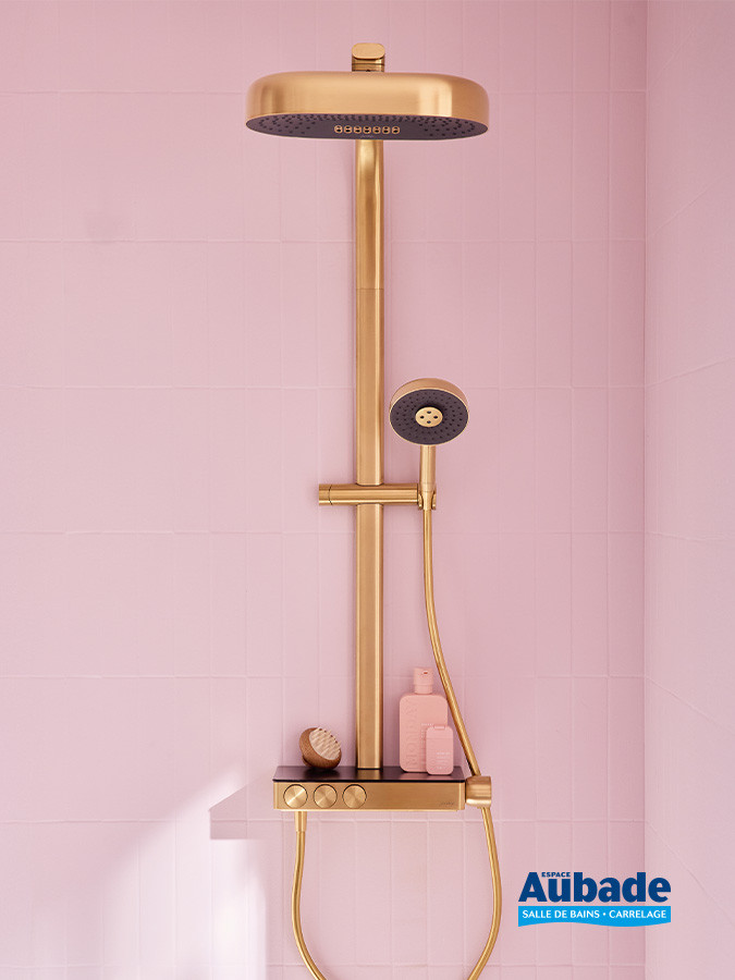 Colonne de douche thermostatique Grands Boulevards Laiton brossé de Jacob Delafon