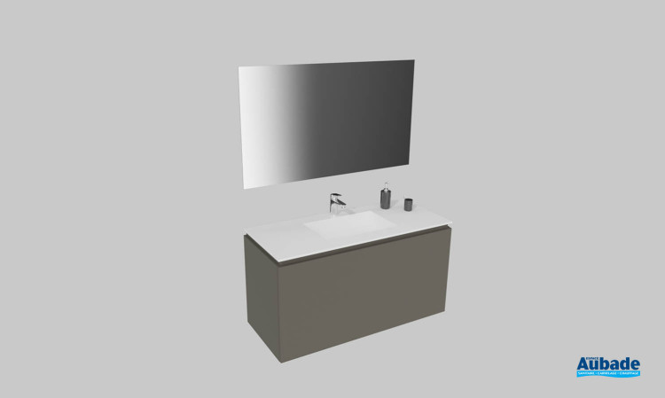 Meuble de salle de bains Florence de Karol, largeur 120 cm, coloris ardoise mat
