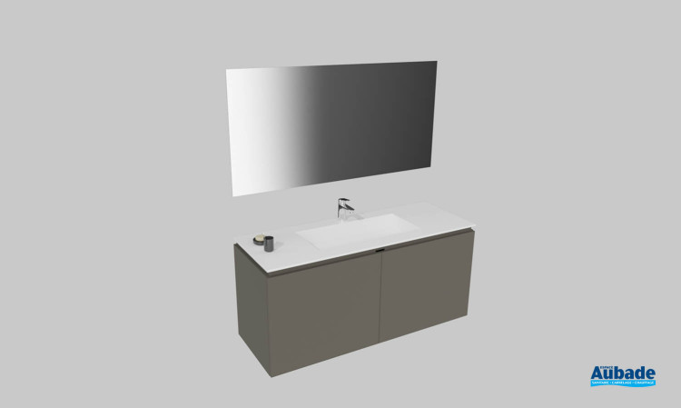 Meuble de salle de bains Florence de Karol, largeur 140 cm, coloris ardoise mat