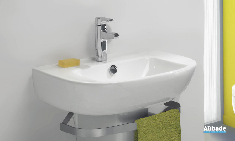 lavabo avec cache siphon et porte-serviette Jacob Delafon Odéon Up Compact