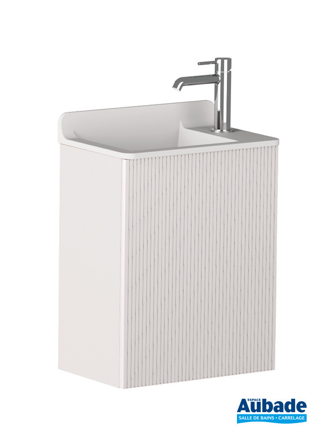Lave-mains Allegro par Ambiance Bain coloris Chamonix avec vasque coloris Blanc mat