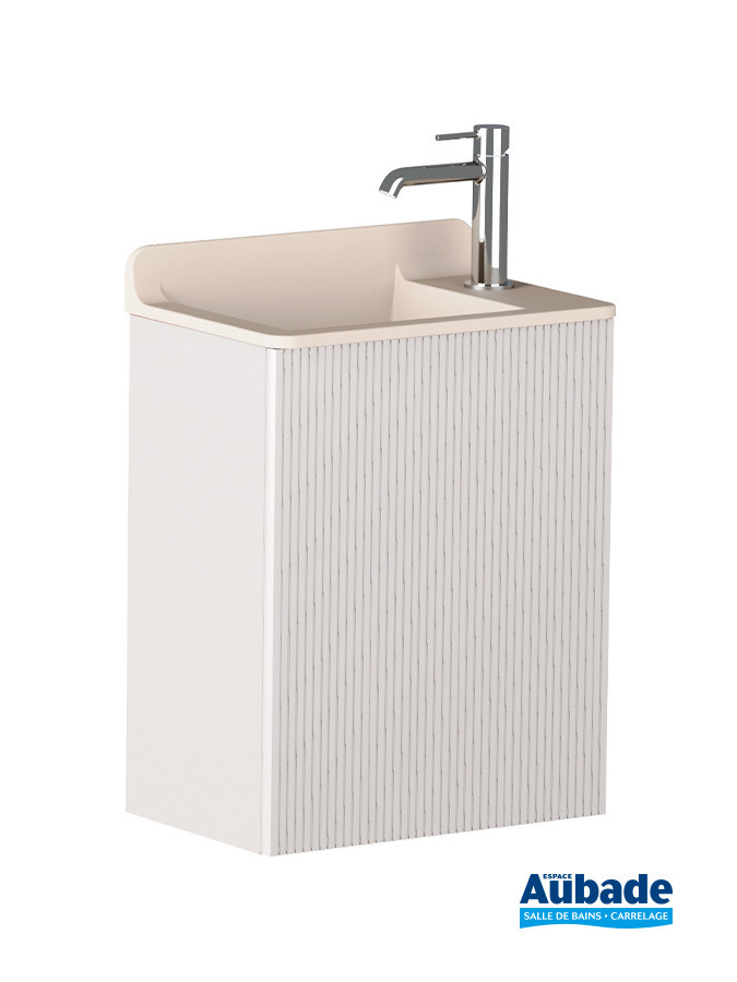 Lave-mains Allegro par Ambiance Bain coloris Chamonix avec vasque coloris Cashmere