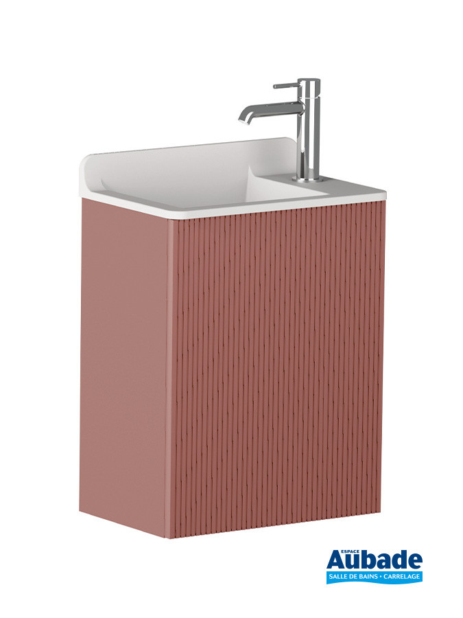 Lave-mains Allegro par Ambiance Bain coloris Siena avec vasque coloris Blanc mat