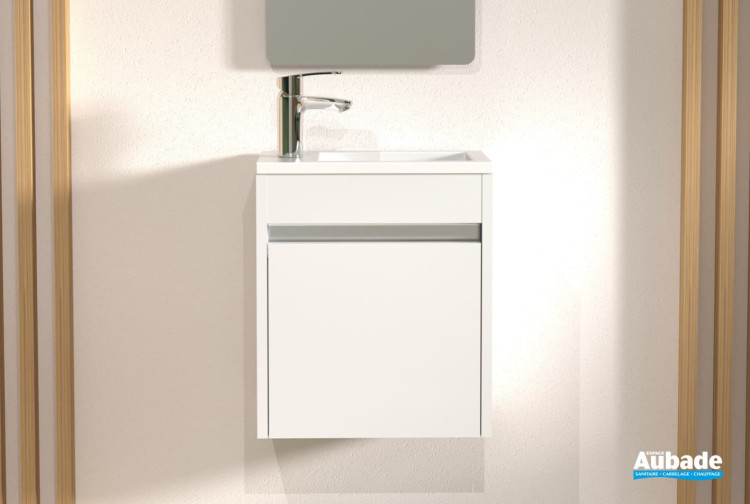 Meuble lave-mains de la collection Abyss par Lido coloris blanc