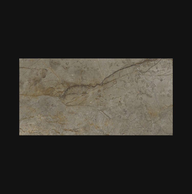 Carrelage Scultorea par Marca Corona format 60 x 120 cm en coloris River Grey Velvet