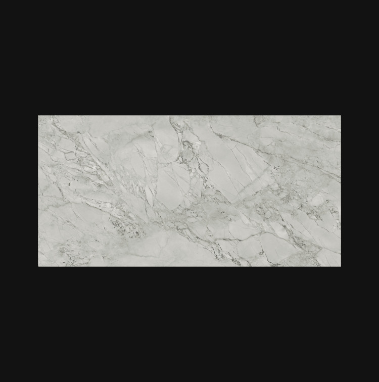 Carrelage Scultorea par Marca Corona format 60 x 120 cm en coloris Foam Grey Velvet