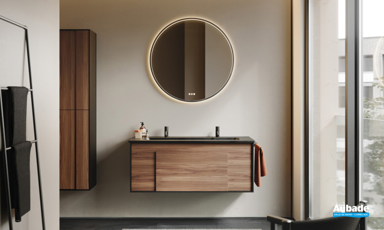 Meuble Moto de Burgbad coloris Bois véritable chêne gris clair