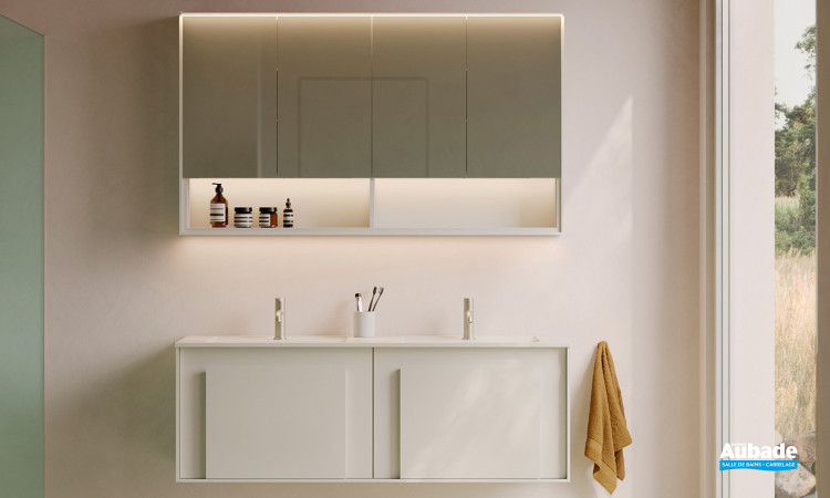 Meuble Moto de Burgbad coloris Laque gris perle mat