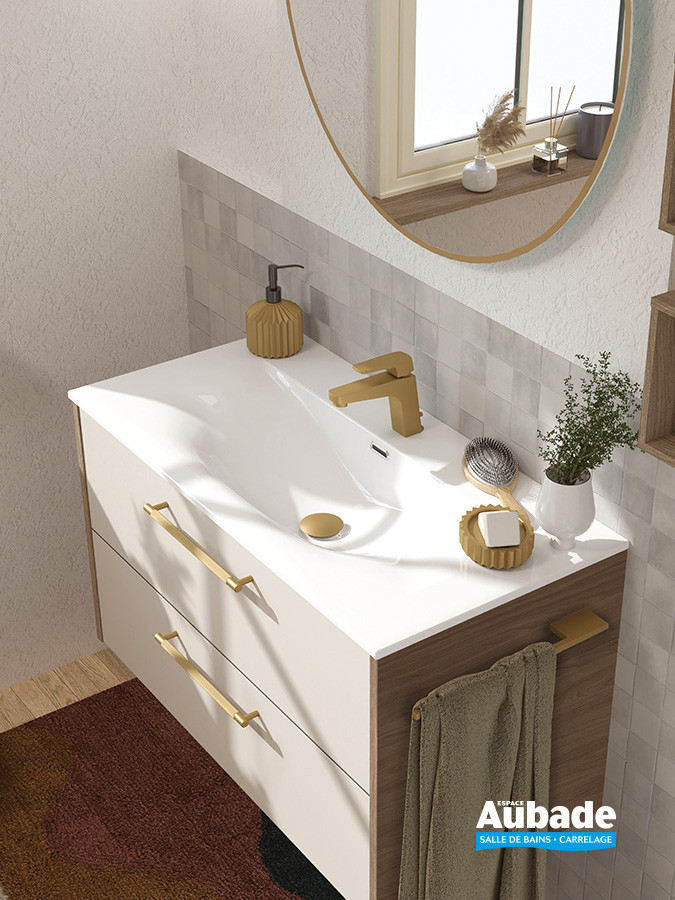 Meubles Sarah coloris Noyer américain et Cachemire premium mat de Cedam