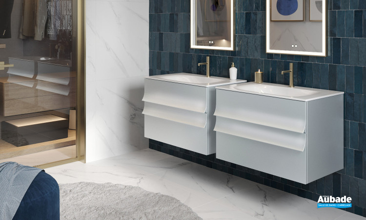 Meuble Pagode par Decotec 80 cm en coloris métalisé Gris sidéral