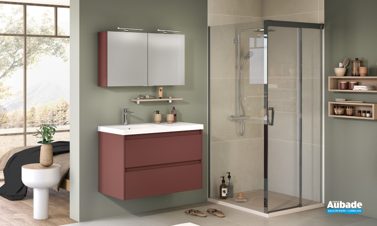 Meuble D-Motion affleurant coloris Rouge garance mat de Delpha