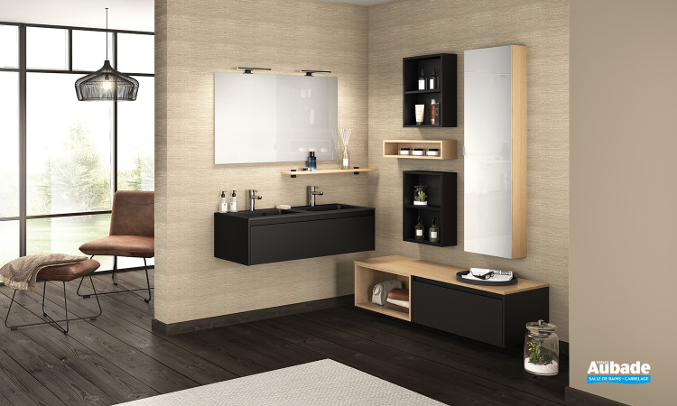 Meuble D-Motion affleurant coloris Noir verni mat de Delpha