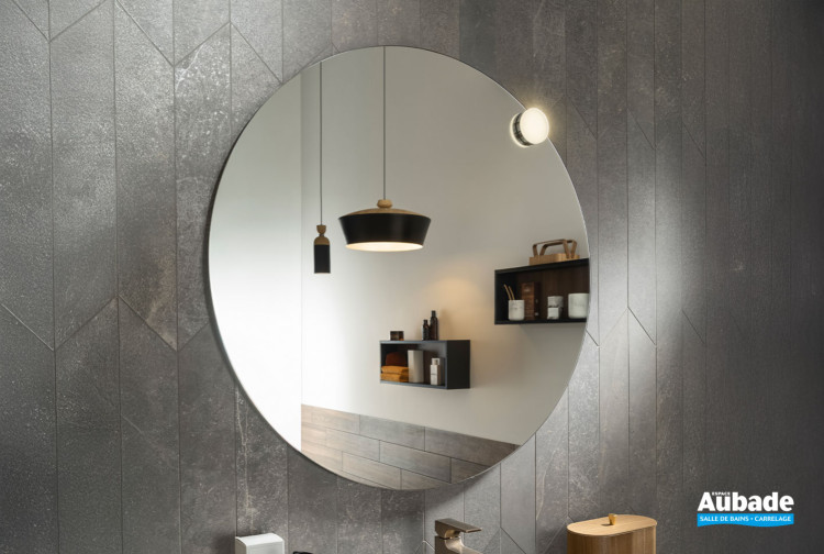 Meuble salle de bains Ultra Cadra - 2 coulissants 120 cm Noyer brun structuré par Delpha