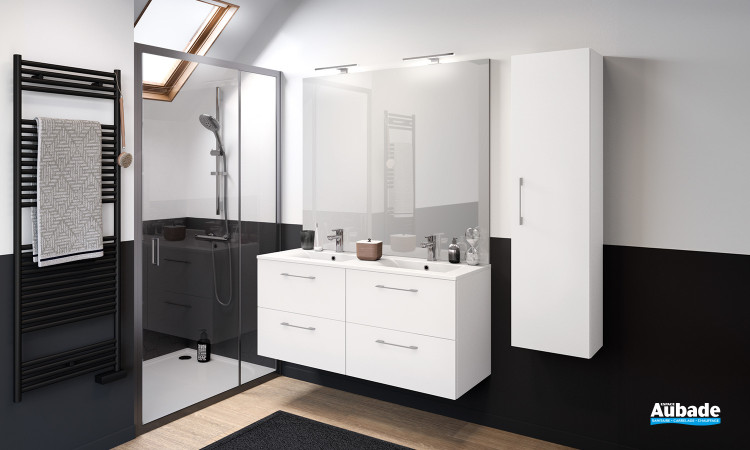 Meuble Urban Pro de Delpha, largeur 120 cm, coloris blanc satiné