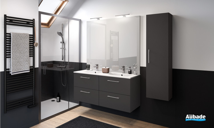Meuble Urban Pro de Delpha, largeur 120 cm, coloris gris foncé satiné