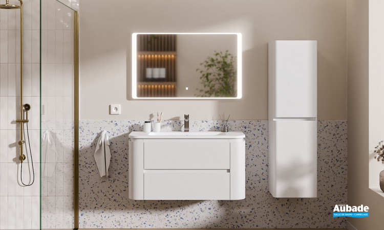 Meuble Miro L. 100 cm finition Blanc mat de Lido