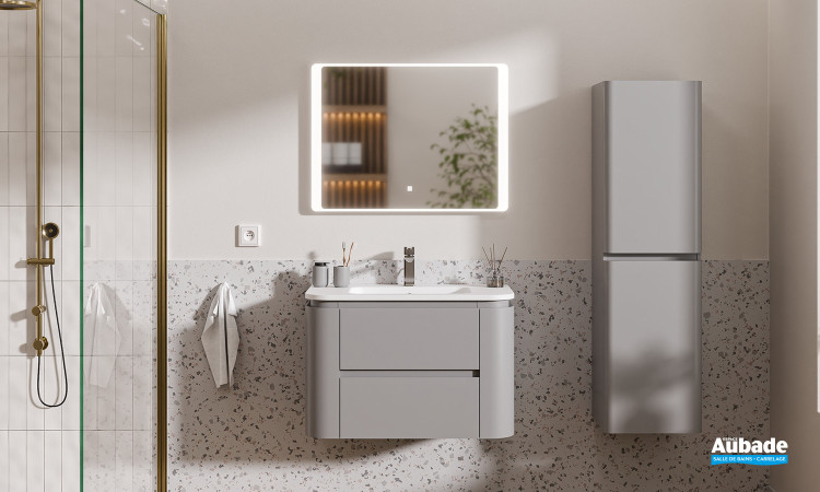 Meuble Miro L. 80 cm finition Gris platinium de Lido