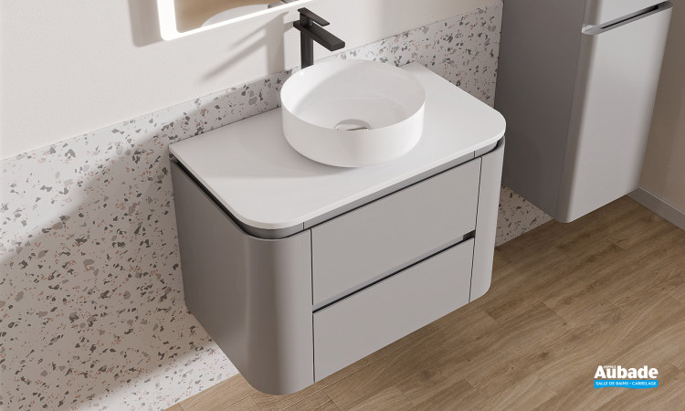 Plan stratifié avec vasque à poser