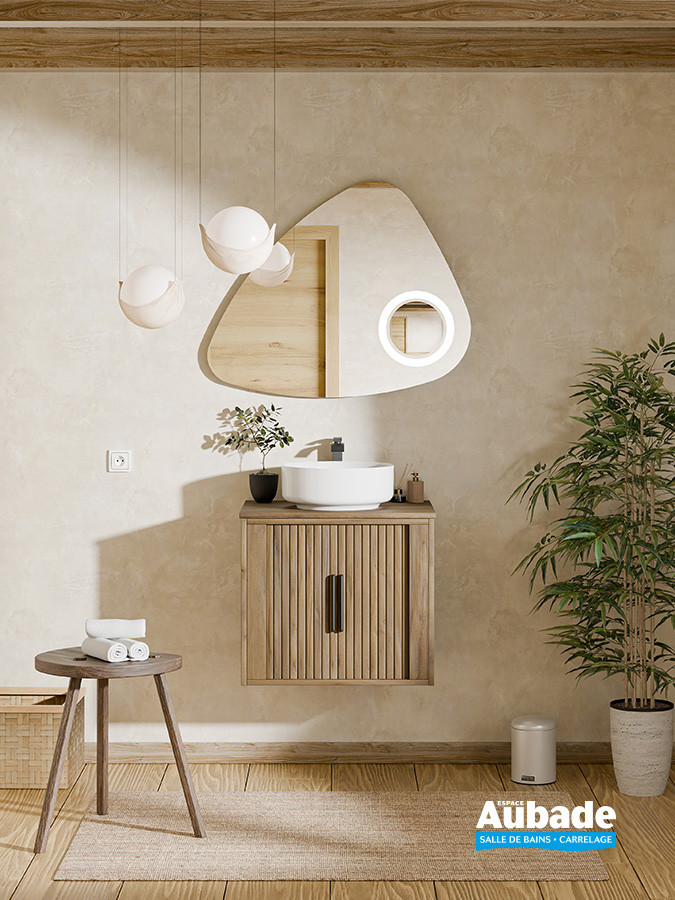 Meuble plan stratifié avec vasque Calie