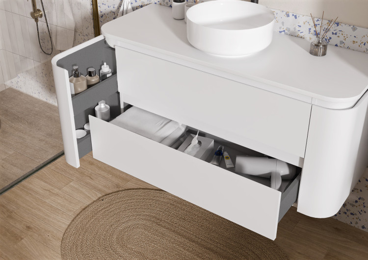 Meuble Miro de Lido L. 120cm - Blanc mat