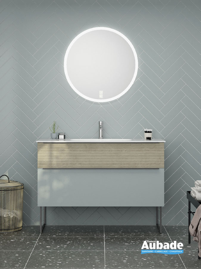 Meuble salle de bain Style II 2 niveaux bleu azur de Burgbad
