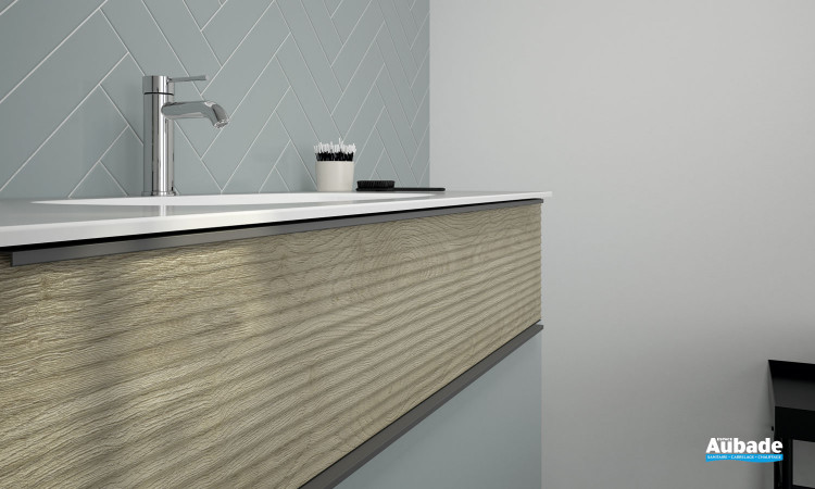 Meuble salle de bain Style II 2 niveaux bleu azur de Burgbad
