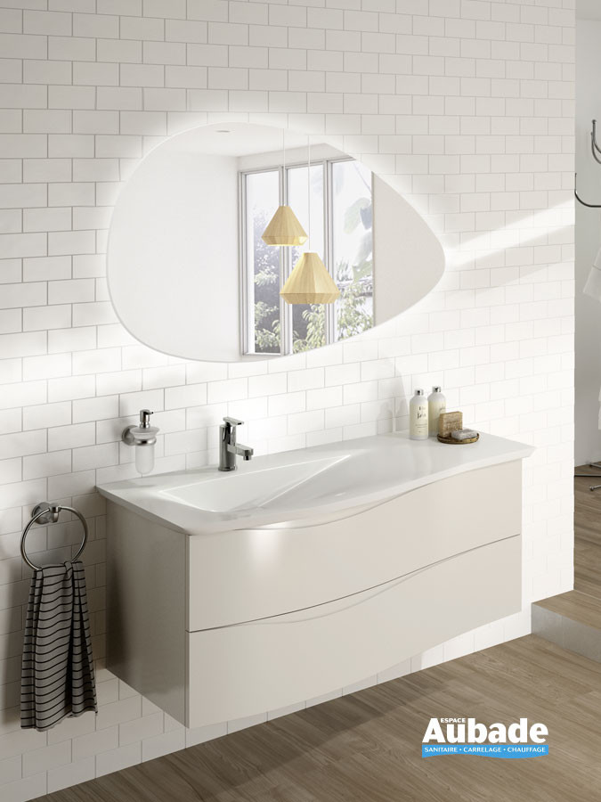Meuble salle de bain Twist blanc brillant de Cedam