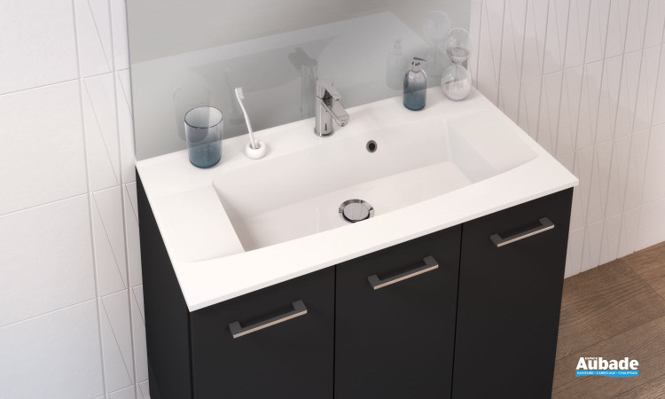 Zoom sur le plan de toilette moulé du meuble Urban Pro de Delpha