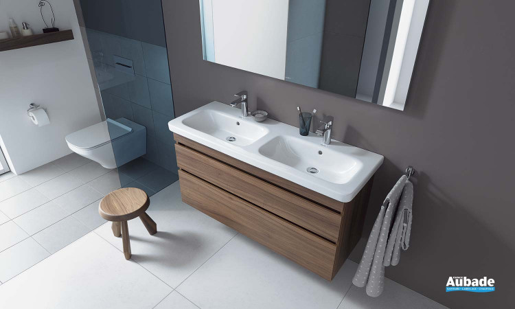 meuble salle de bains duravit durastyle decor noyer